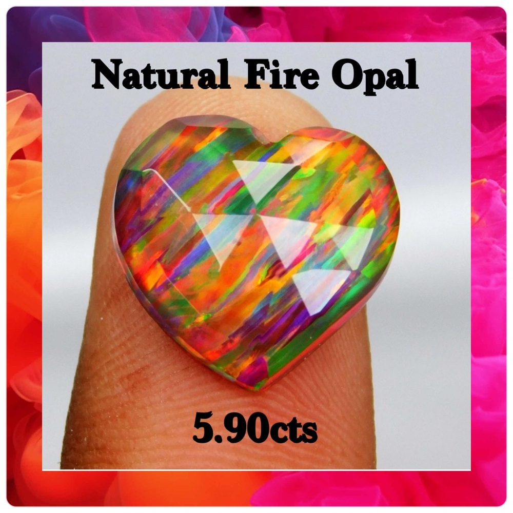 Mexican Fire Opal Cabochon - Multicolor